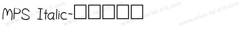 MPS Italic字体转换